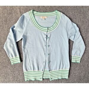 Bogari  Women's Grey Silk‎ Lightweight Long Sleeve  Cardigan Sweater Size Small